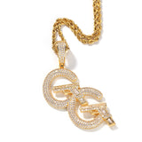 Jewelry Pendants Hip Hop Necklaces Copper with Zircon Word Up St. Valentine's Spectrum