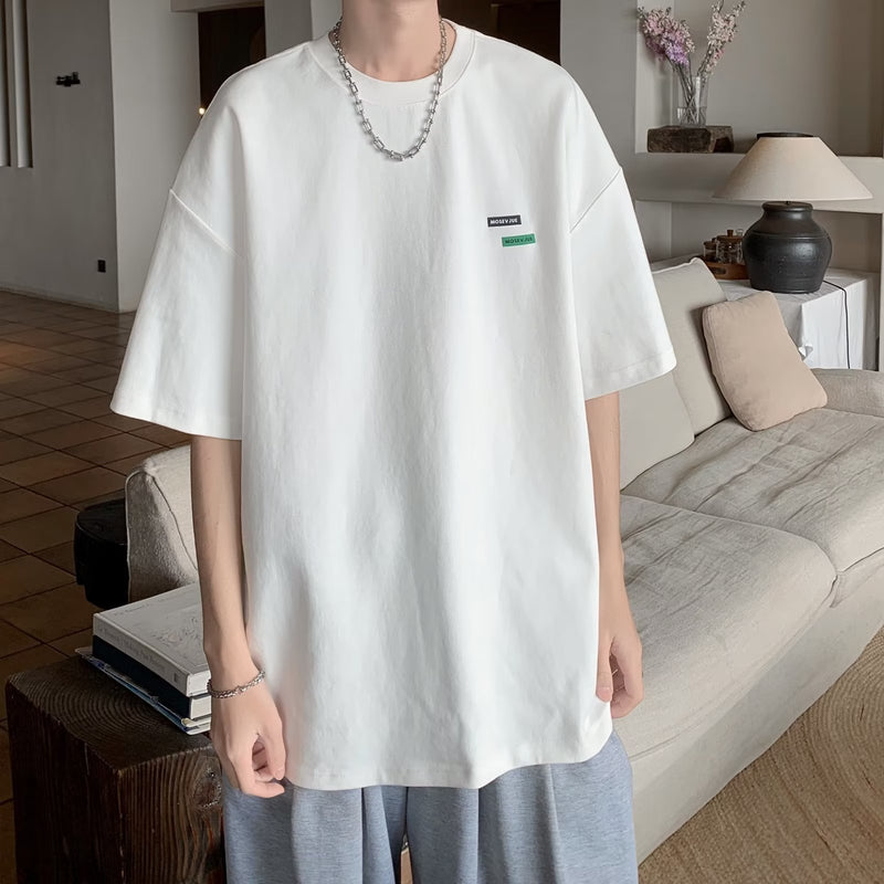 Men T Shirt Heavy Cotton Summer Oversize Teenagers