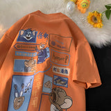 Men's T Shirt Anime Print Loose All-Match