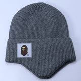 Stussy Hat Winter Knitted Hat Men's and Women's Warm Ear Protector Outdoor Wool Hat