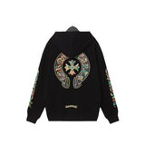 CHH Chrome Heart Hoodie CH Home Kro Sword Sanskrit alphabet print crew neck sweater