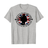 Inspired by Queen's Platinum Jubilee 2022 Elizabeth 70 Years T-shirt Printed Crew Neck Top Short Sleeve