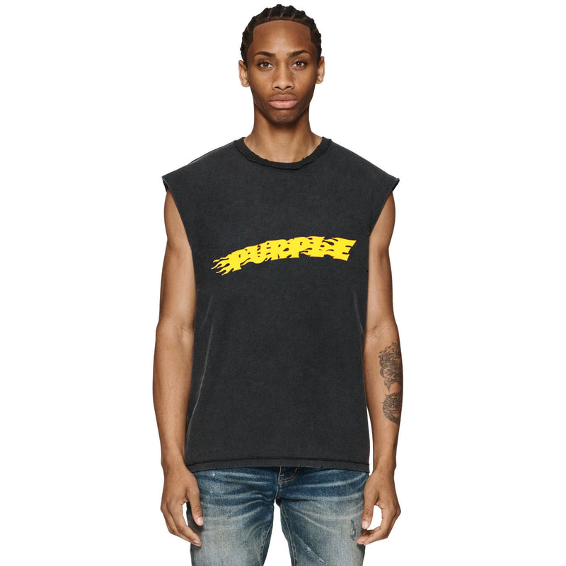 Purple Brand Distressed Tank T Shirts Distressed Sleeveless T-shirt Vest