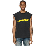 Purple Brand Distressed Tank T Shirts Distressed Sleeveless T-shirt Vest