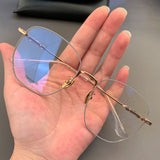 CHH Chrome Hearts Glasses Ultra-light gold silk edge large face myopia glasses frame