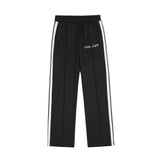 Palm Angels Pants Black and White Striped Casual Trousers Sports Pants