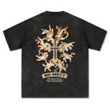 Unisex T Shirt Men's Loose Shoulder Top