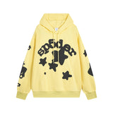 Sp5der Hoodie & Sweatpants 2 Piece Set Fleece-Lined Star Print