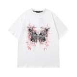 Men T-Shirt Butterfly Graffiti Printing