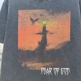 Fog Essentials T Shirts Spring and Summer FOG Joint Series Washing Water Old Crew Neck Pullover Short Sleeve