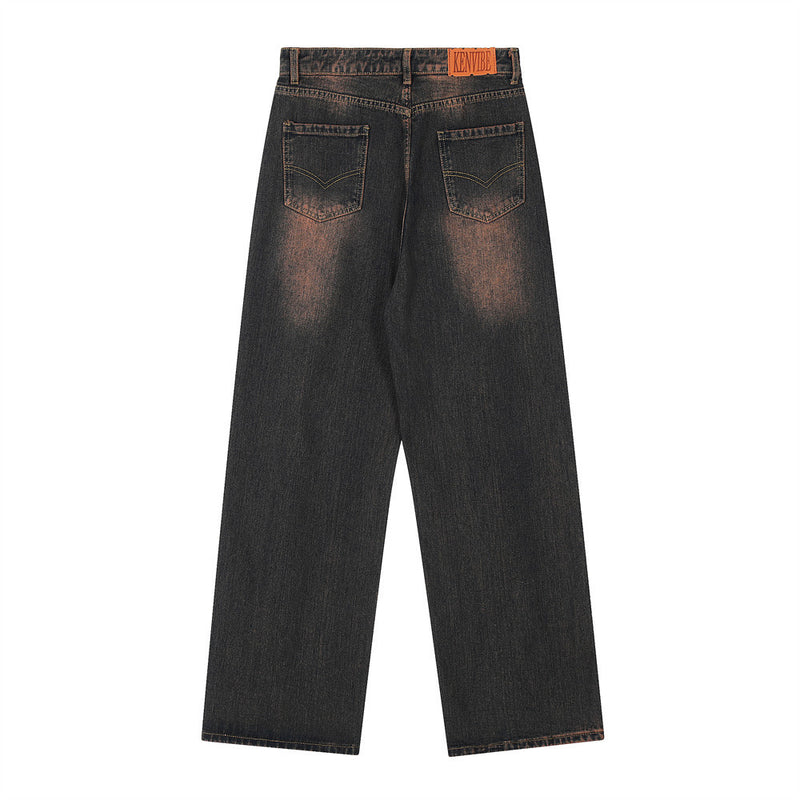 Men Jeans Distressed Pocket Decoration