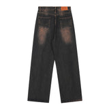 Men Jeans Distressed Pocket Decoration