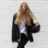 Women Fur Jacket Plush White Warm Coat