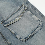 Men Jeans Trendy Design Multi-Pocket