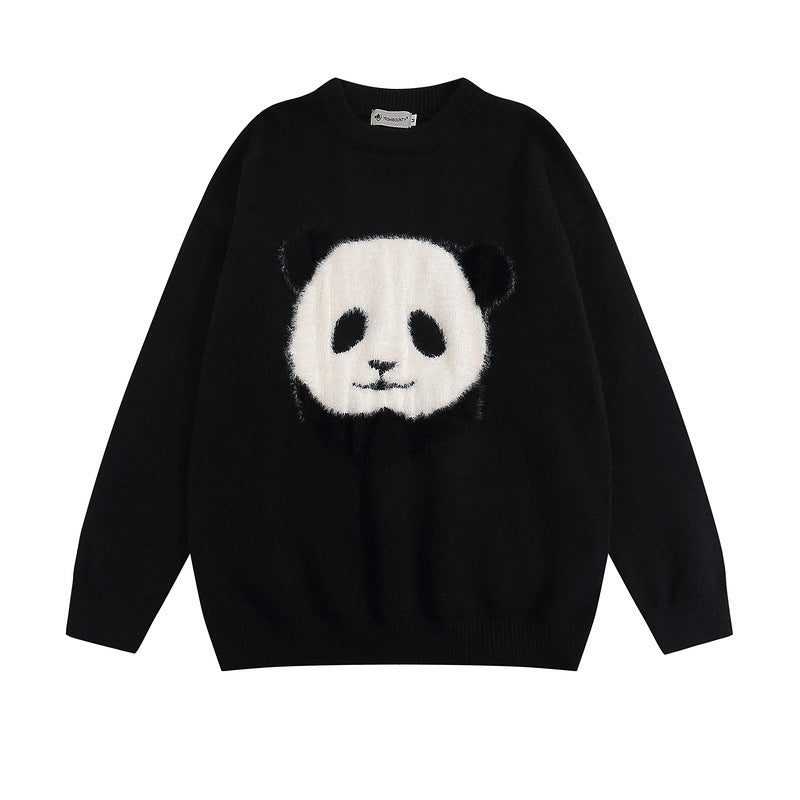 Women Sweater Panda Pattern Sweater Loose