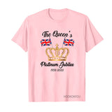 Inspired by Queen's Platinum Jubilee 2022 Elizabeth 70 Years T-shirt Printed Short Sleeve T-shirt