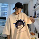 Men T Shirt Summer Oversize Heavy Cotton