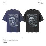 American vintage street T-shirt pure cotton men's and women's summer loose