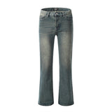 Men Jeans Versatile Loose Washed-out Distressed