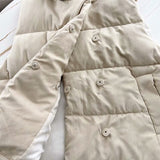 Women Cotton Coat Warm down Jacket Vest Casual Stand Collar