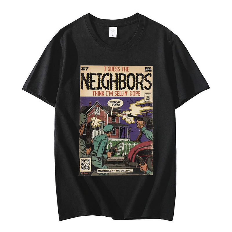 J Cole - Neighbors Comic Book Parody T-shirt Band Cole Music