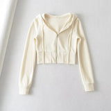 Women Hoodie Sports Slim-Fitting Short Sexy