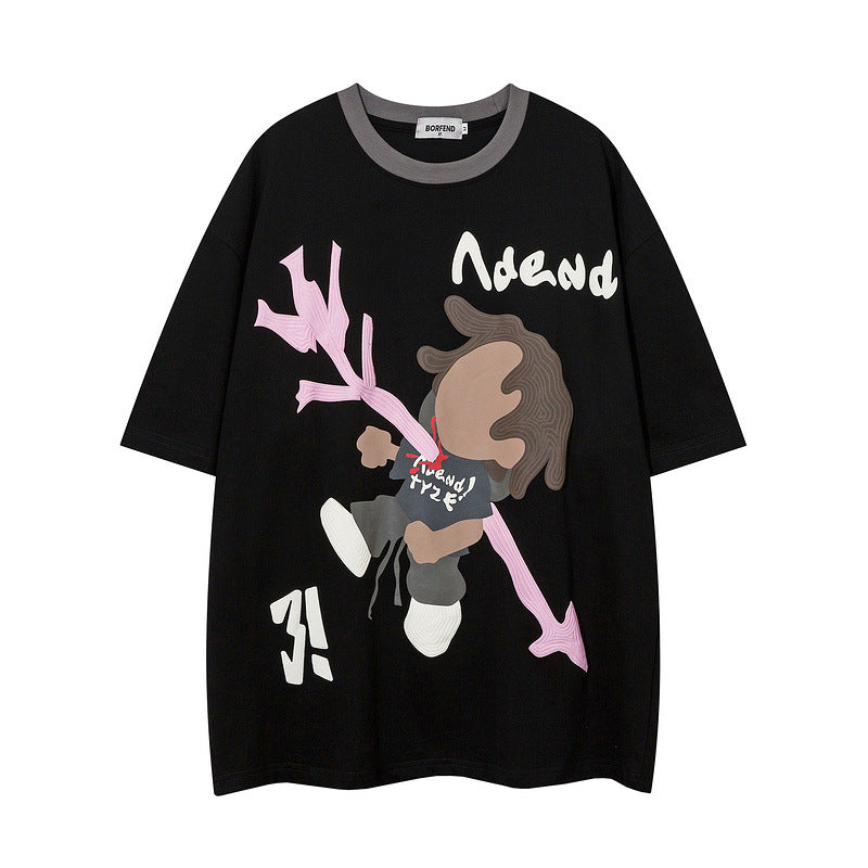 Men T-Shirt Retro Cartoon Print