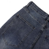 Men Jeans Frayed Retro Loose All-Match