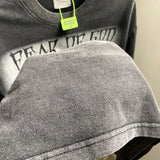 Fog Essentials T Shirts Spring and Summer FOG Joint Series Washing Water Old Crew Neck Short Sleeves