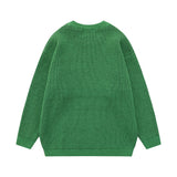 Men Sweater Niche Jacquard Loose-Fitting round Neck Sweater