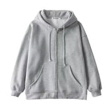 Women Hoodie Fleece-lined Thick Loose Warm