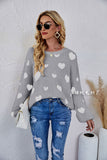 Women Pullover Sweater Love Pattern Knitwear