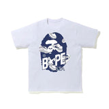 Bape New Contrast Pattern Printed T-shirt Classic Large Roun