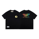 Gallery Dept T-Shirt Ink-splashing Tie-dye Alphabet Short Sleeve T-Shirt