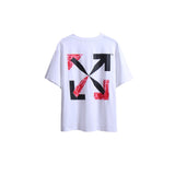 Ow T Shirts Graffiti Arrow Print Men and Women