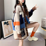 Women Knitted Cardigan Loose Casual College Style Sweater