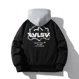 Mens Vintage Jackets Spring Baseball Suit Flight Suit Hooded Embroidered Jacket