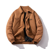Mens Vintage Jackets Lapel Baseball Jacket Ruffian Padded Jacket