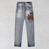 Amiri Jeans Tiger Embroidery Casual Jeans