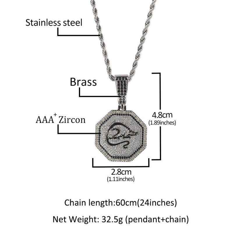 Jewelry Zodiac Pendant Copper Inlaid Zircon Luminous Animal Royalty