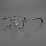 CHH Chrome Hearts Glasses Versatile Literary Retro Round Frame Plain Myopia Glasses Frame