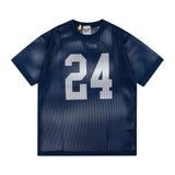 Gallery Dept T-Shirt Alphabet Print Hollow Mesh Short Sleeve T-Shirt