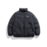 Unisex Coat Winter Cotton-Padded Coat Versatile Loose Lapel