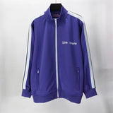 Palm Angels Sweatshirts Angel Black and White Striped Stand Collar Jacket Men's Sports Jacket