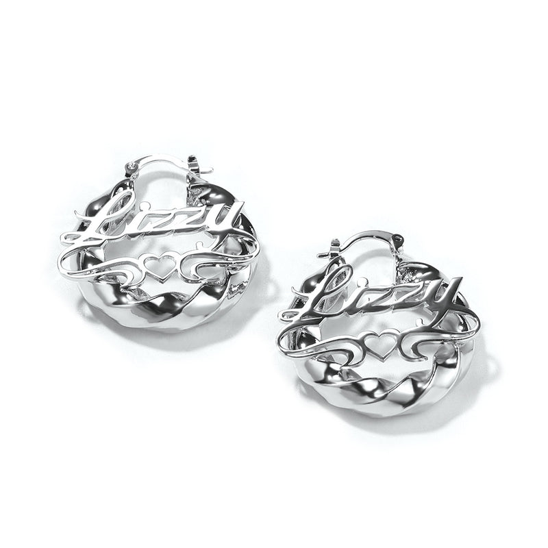 Earrings Threaded Custom Word Earrings Alphabet Pieces St. Valentine's