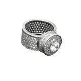 Rings Hip Hop Men's Cube Round Zircon St. Valentine's
