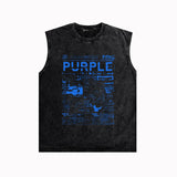 Purple Brand Distressed Tank T Shirts Distressed Sleeveless T-shirt Vest
