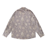 Men's Long Sleeved T Shirt Printed Shirt Men's Spring and Autumn Long Sleeve Lapel Shirt Loose Ins
