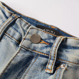 Amiri Jeans Casual Hip Hop Painted Slim Jeans