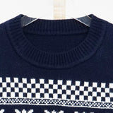 Black Christmas Sweater All-Matching Floral Plaid Sweater